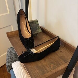 Cole Haan Black Suede Bethany Ballet Flat